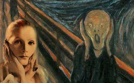 [Greta Garbo and Munch painting]